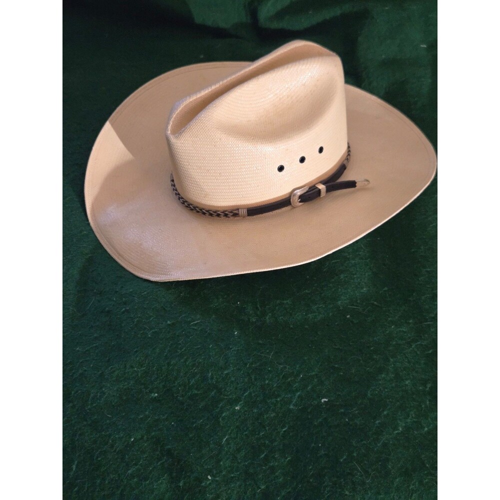 Vtg. Cowboy Hat Size 7 1/4 Milano Hat Co. Tuff Hedeman Beige (BR)